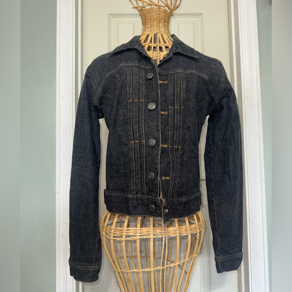 Women's Dark Denim Jacket Small Old Navy